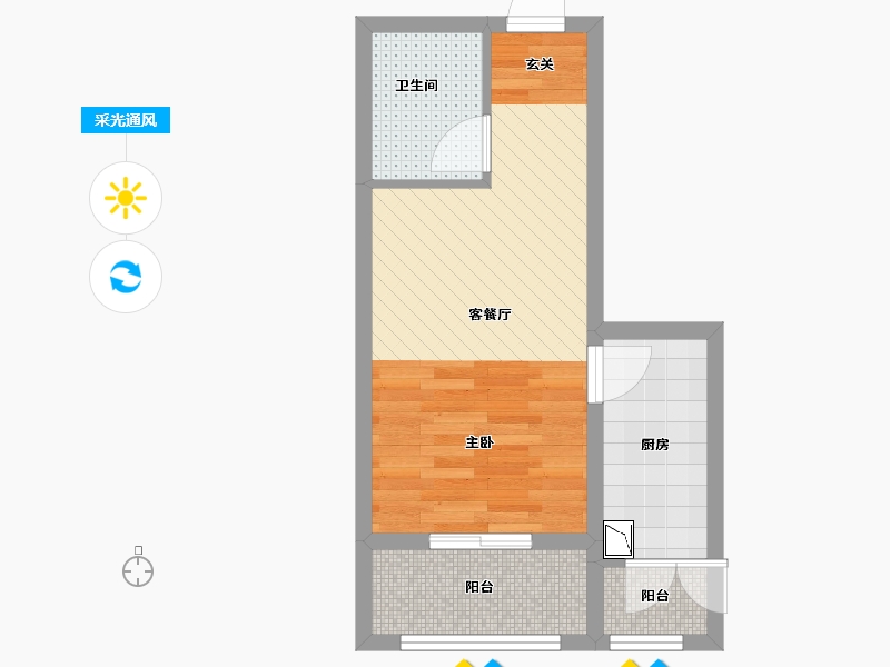 黑龙江省-哈尔滨市-宏泽中央公园-35.00-户型库-采光通风