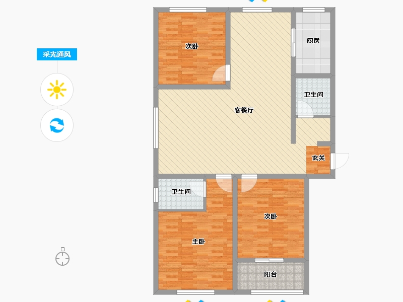 贵州省-六盘水市-水城县双水新区-120.00-户型库-采光通风