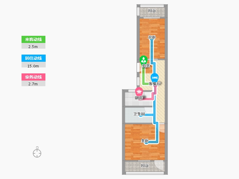 北京-北京市-马家堡67号院-42.88-户型库-动静线