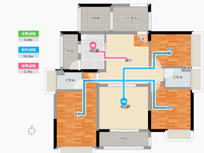 湖南省-郴州市-中源国际城-109.87-户型库-动静线