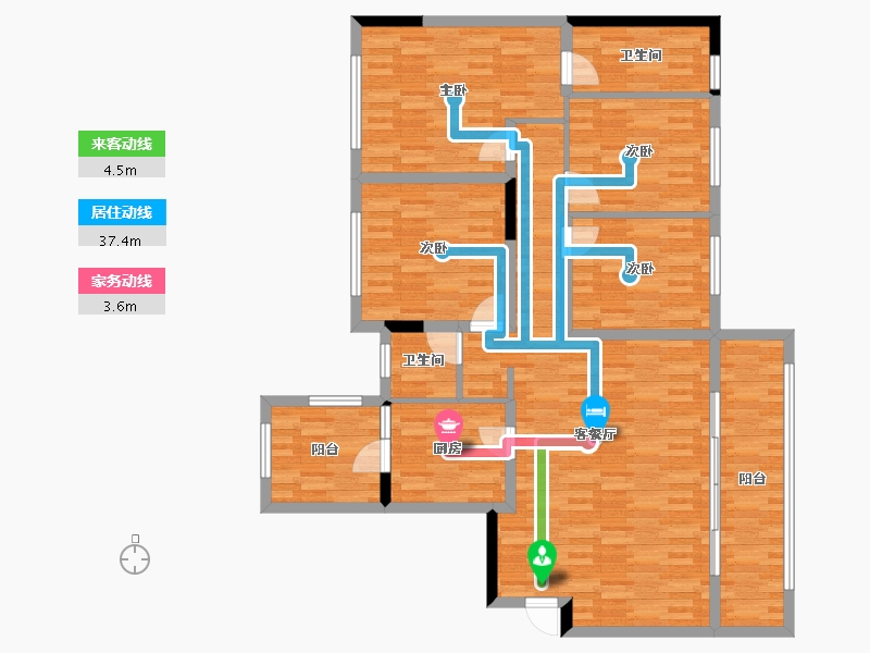 四川省-成都市-万科保利翡翠和悦-121.35-户型库-动静线