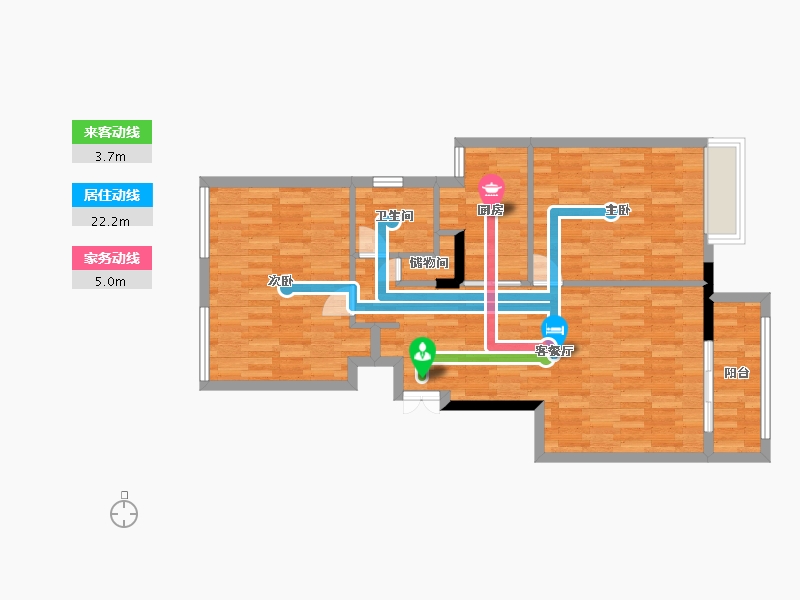 福建省-泉州市-晋江宝龙城市广场-84.38-户型库-动静线