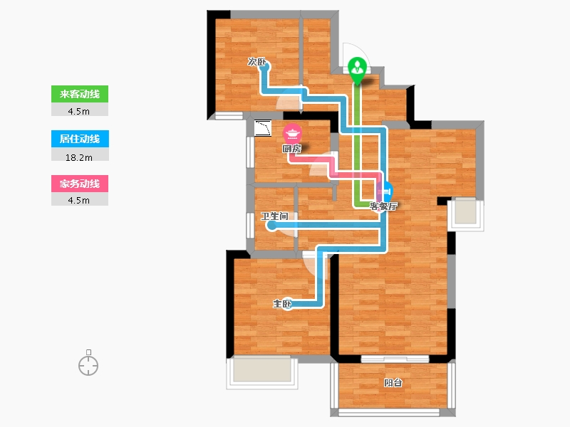 湖南省-长沙市-福天藏郡-65.97-户型库-动静线