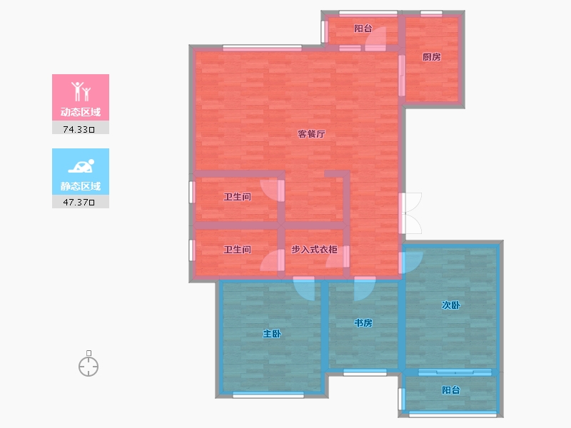 山东省-威海市-龙润国际-108.17-户型库-动静分区