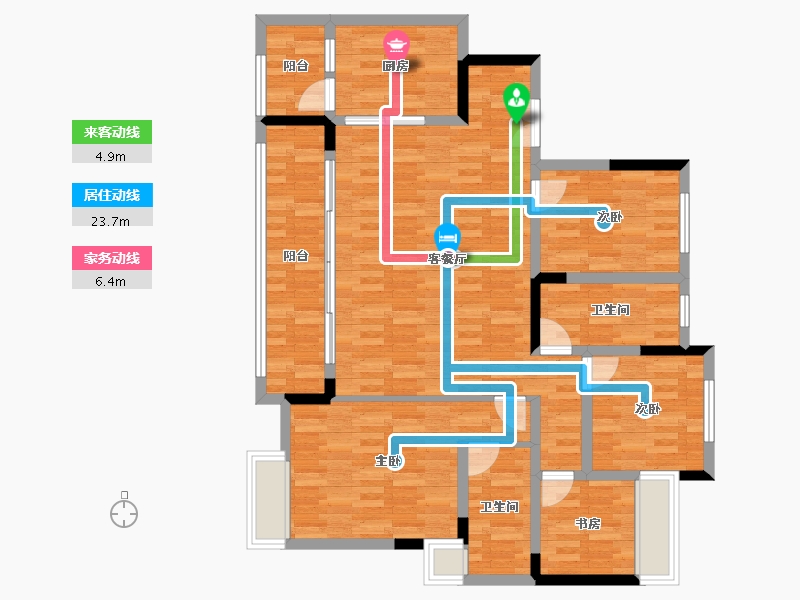 重庆-重庆市-招商·雍江府-110.03-户型库-动静线