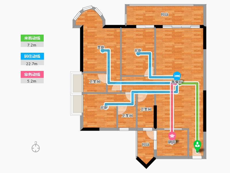 广东省-清远市-天湖郦都-108.65-户型库-动静线