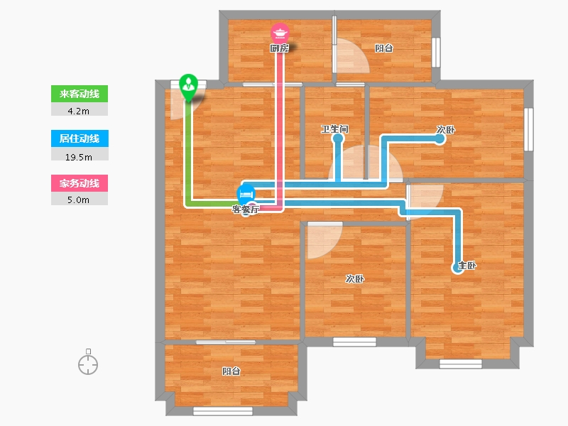 广东省-广州市-锦绣御景国际二期-80.86-户型库-动静线