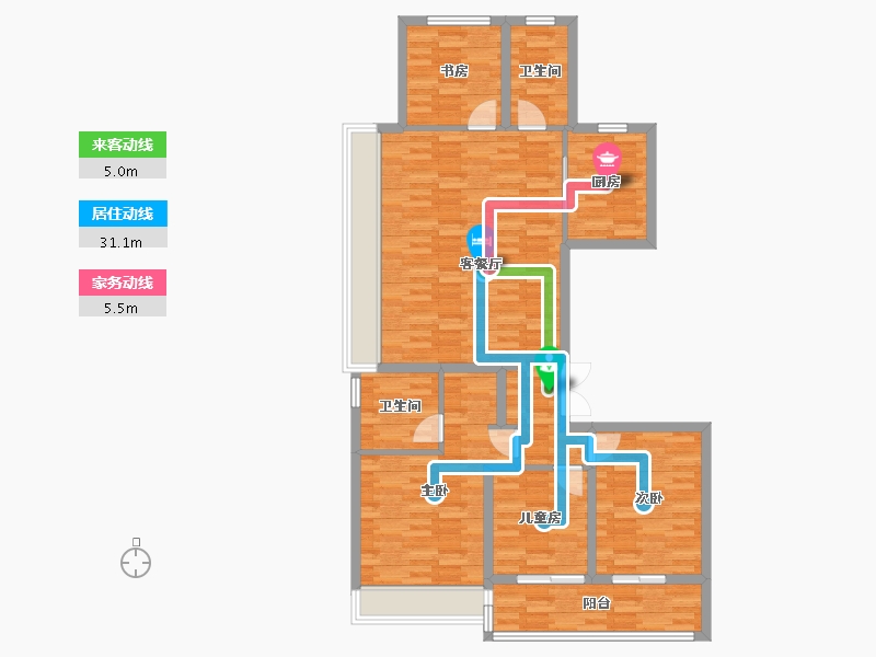 浙江省-杭州市-越秀招商云悦湾-107.45-户型库-动静线