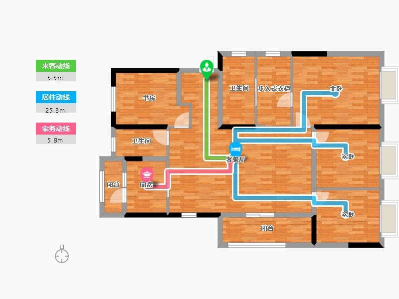 湖南省-长沙市-弘阳昕悦府-119.72-户型库-动静线