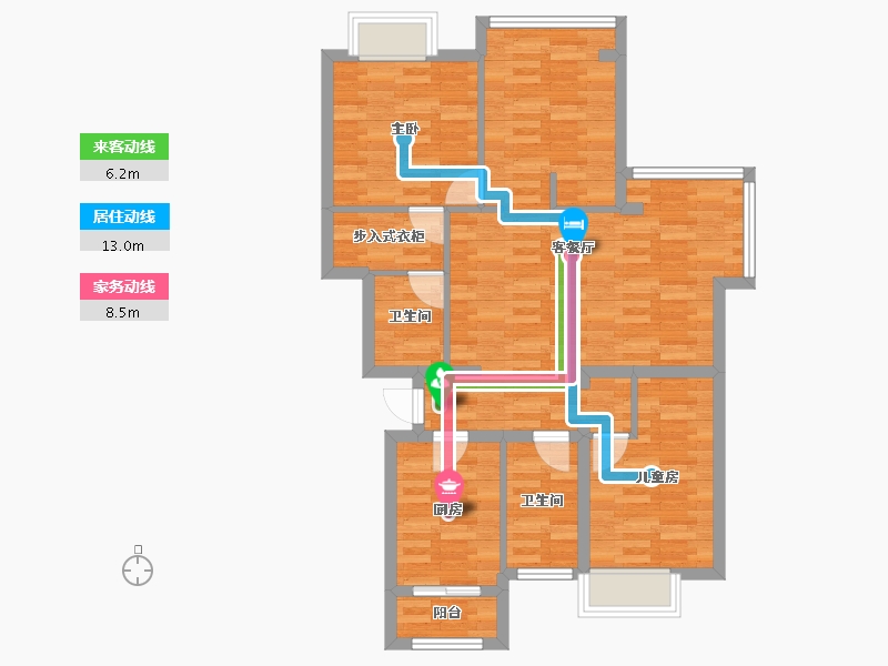 北京-北京市-康营家园24区-83.15-户型库-动静线