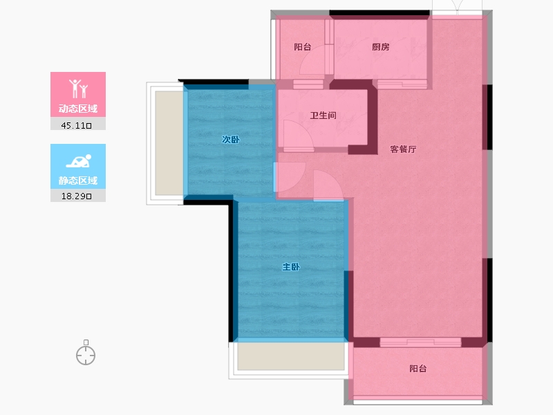 贵州省-贵阳市-云城苑-56.20-户型库-动静分区