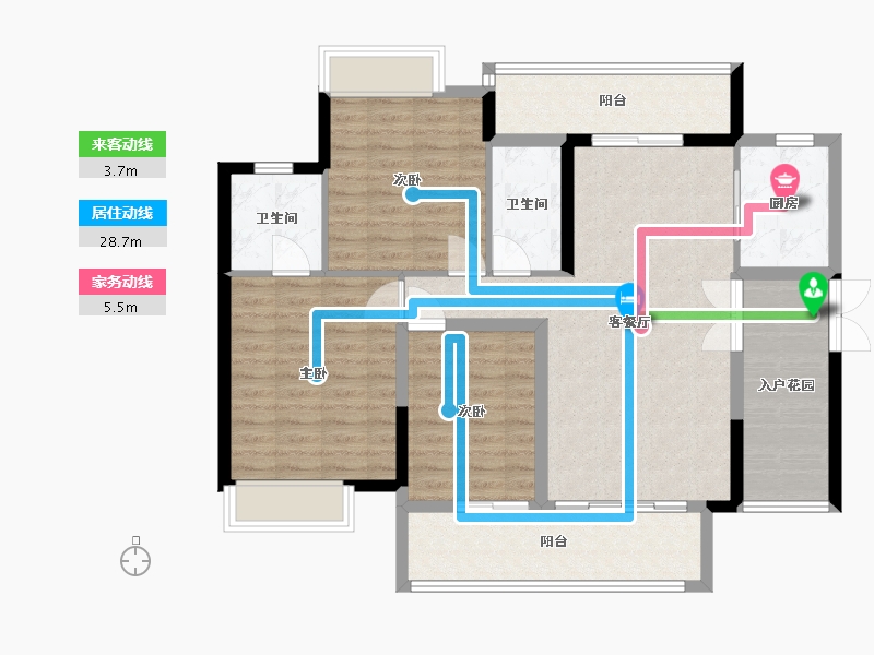 广东省-中山市-小榄榄悦轩-104.27-户型库-动静线