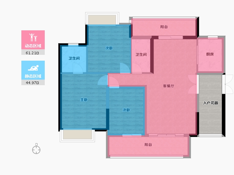 广东省-中山市-小榄榄悦轩-104.27-户型库-动静分区