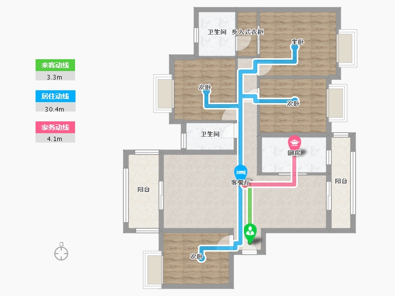 广西壮族自治区-玉林市-东方巴黎水岸-109.24-户型库-动静线