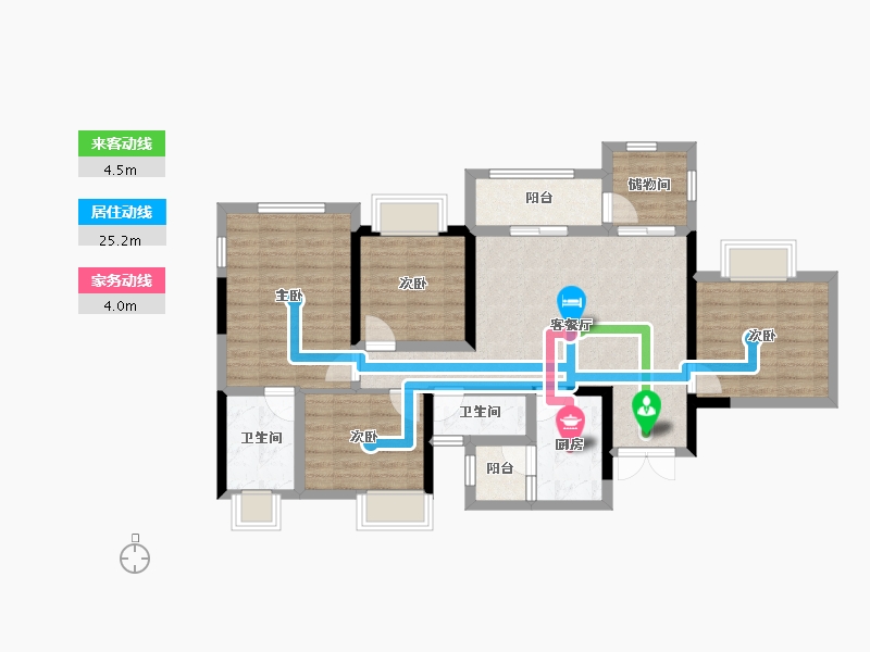 四川省-南充市-雍锦半岛-93.82-户型库-动静线