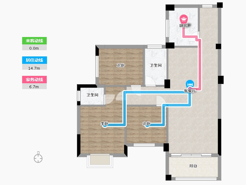 湖北省-咸宁市-荣华园-93.02-户型库-动静线