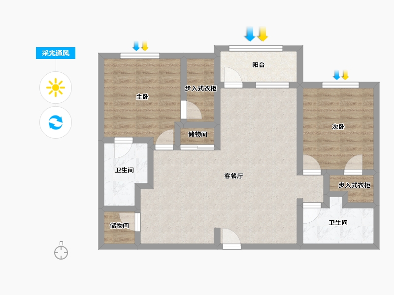 Florida-Duval-SOLA South Lux Apartments-81.99-户型库-采光通风