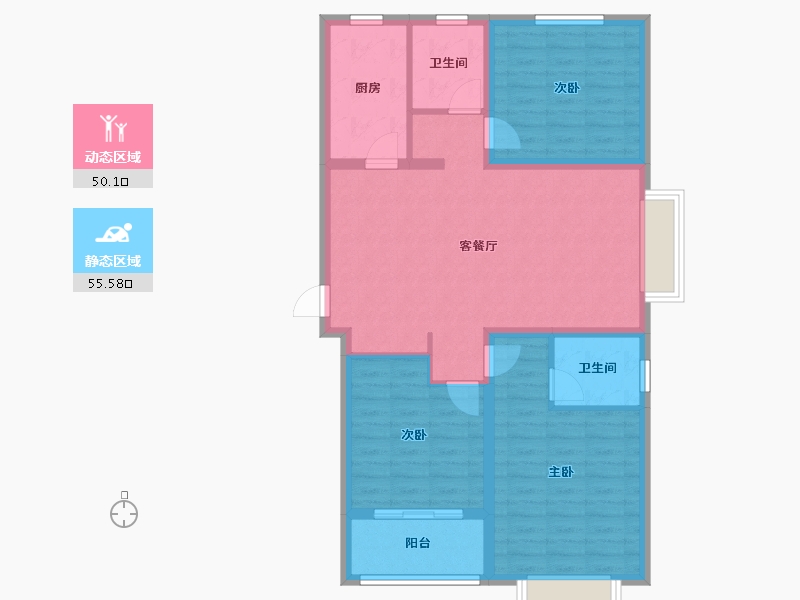 河南省-濮阳市-昆吾名家-95.00-户型库-动静分区