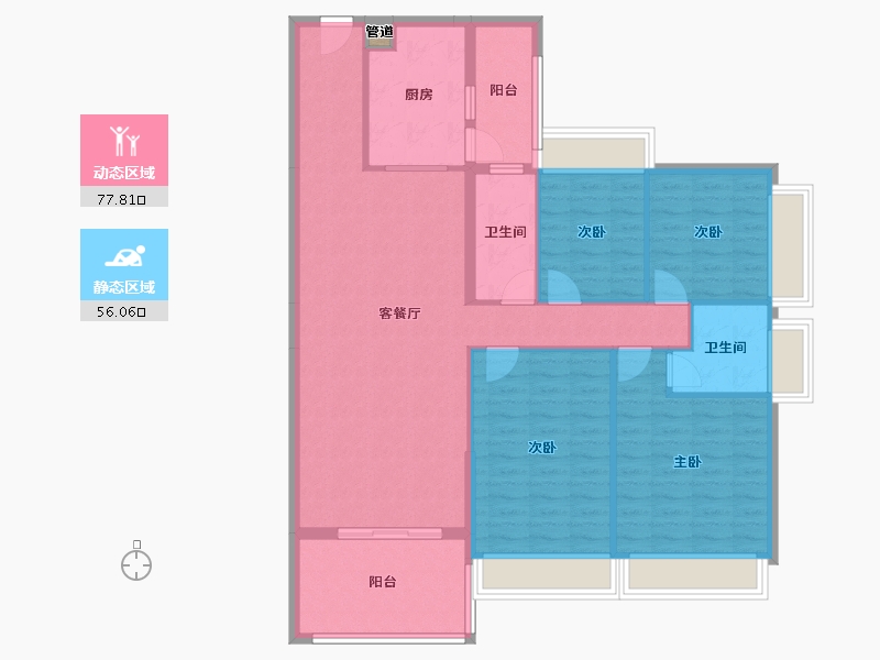 广东省-湛江市-金海湾-121.96-户型库-动静分区