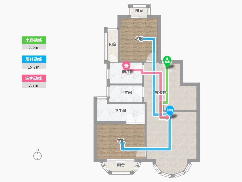 北京-北京市-定福景园-71.21-户型库-动静线