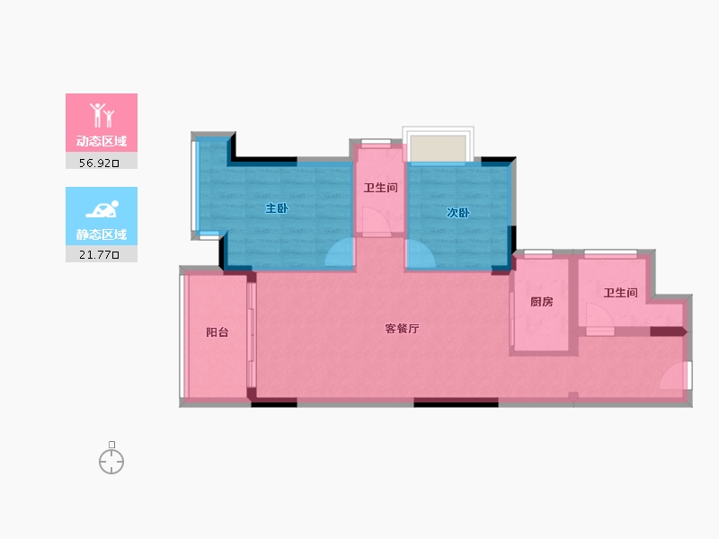 广东省-河源市-香堤御景湾-70.41-户型库-动静分区