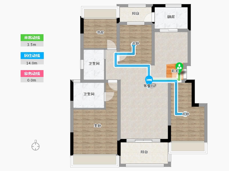 四川省-成都市-富元君庭-106.31-户型库-动静线