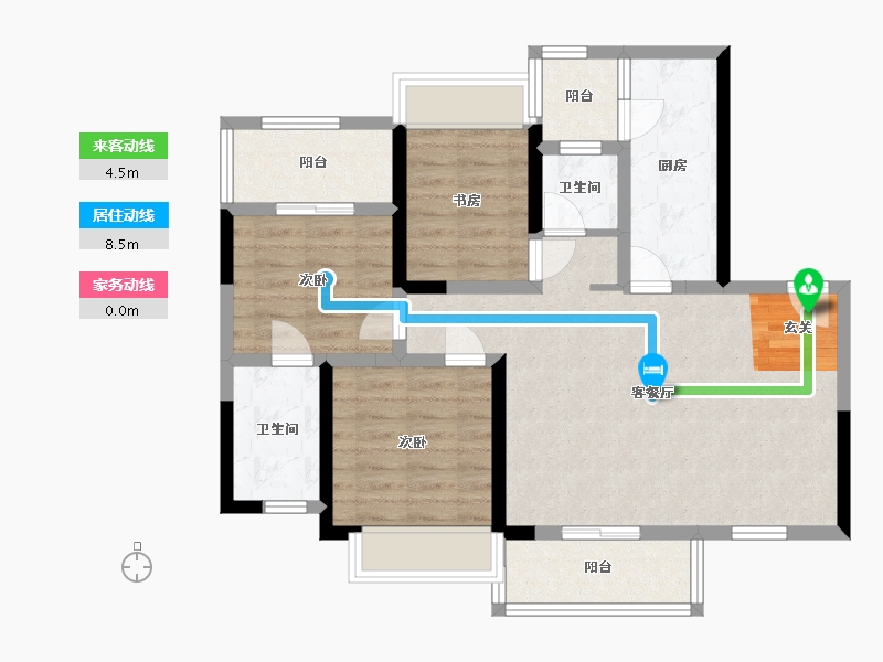 四川省-成都市-逸山公馆-83.06-户型库-动静线