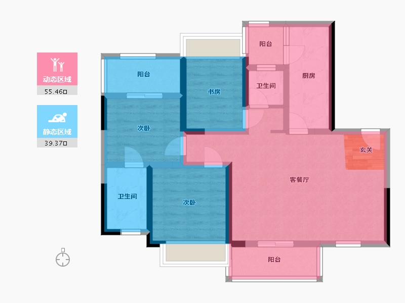 四川省-成都市-逸山公馆-83.06-户型库-动静分区