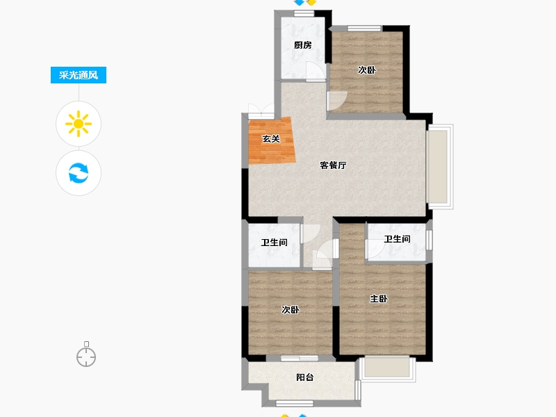 河南省-安阳市-海悦光明城-86.27-户型库-采光通风