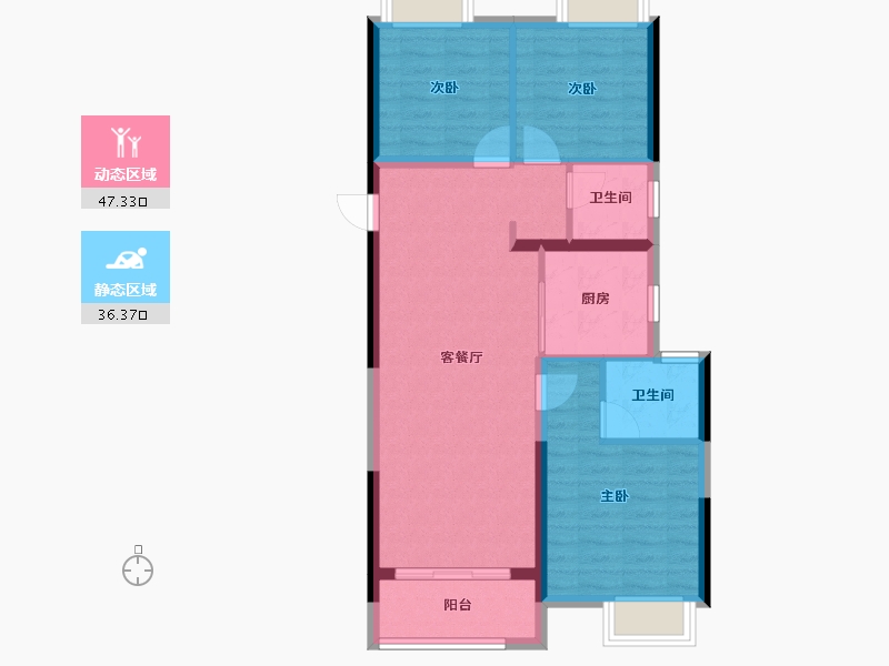 广东省-惠州市-实地常春藤-75.16-户型库-动静分区