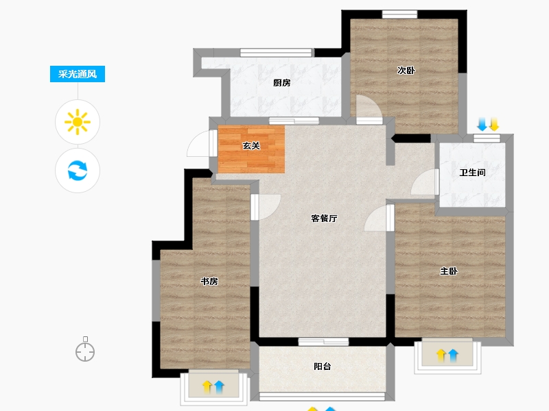 江苏省-无锡市-北控雁栖湖-81.00-户型库-采光通风