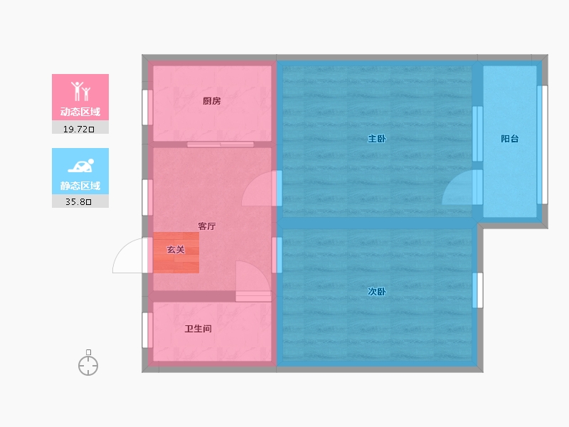 江苏省-苏州市-彩香一村三区-48.60-户型库-动静分区