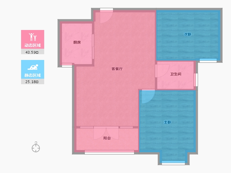 湖北省-武汉市-东庭郡园-62.60-户型库-动静分区