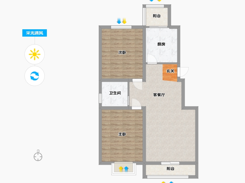 河北省-承德市-华北物流D区-73.70-户型库-采光通风