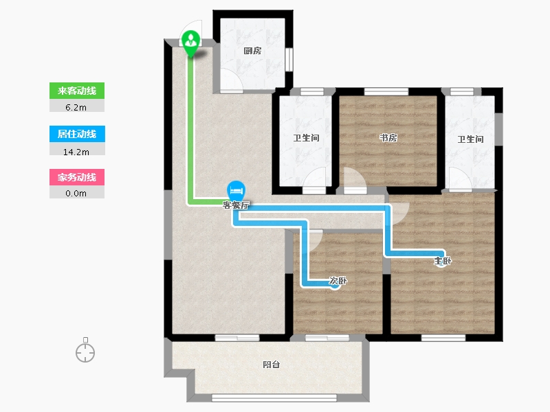 江苏省-宿迁市-逸品尚居-97.30-户型库-动静线