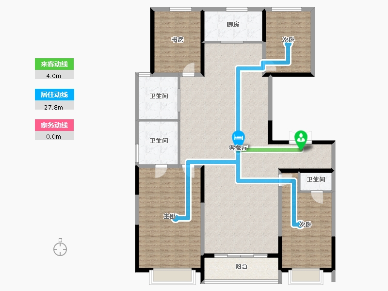 山西省-太原市-万科翡翠晋阳湖-180.08-户型库-动静线