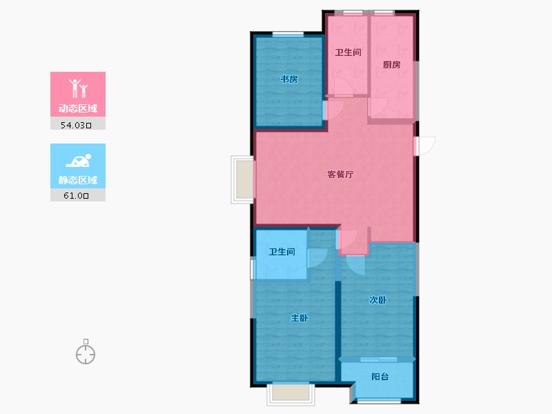 山东省-青岛市-东方至尊-103.48-户型库-动静分区