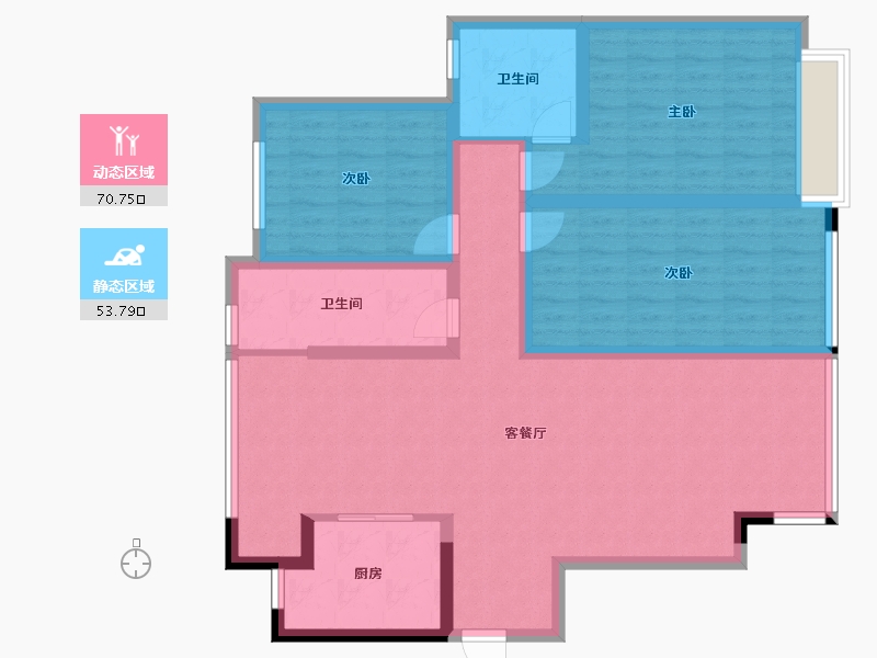 河北省-石家庄市-盛邦花园六区-111.42-户型库-动静分区