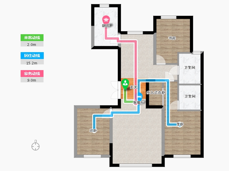 黑龙江省-哈尔滨市-融创・达仁印象宸院-91.92-户型库-动静线