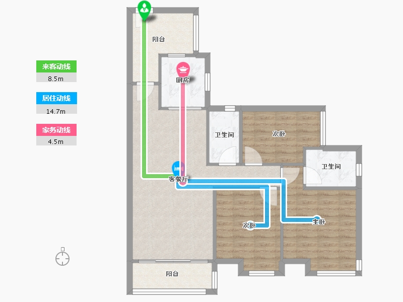 广东省-广州市-中海金沙馨园-81.76-户型库-动静线