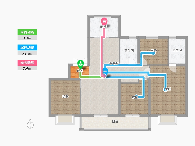 浙江省-宁波市-长粼府-109.92-户型库-动静线