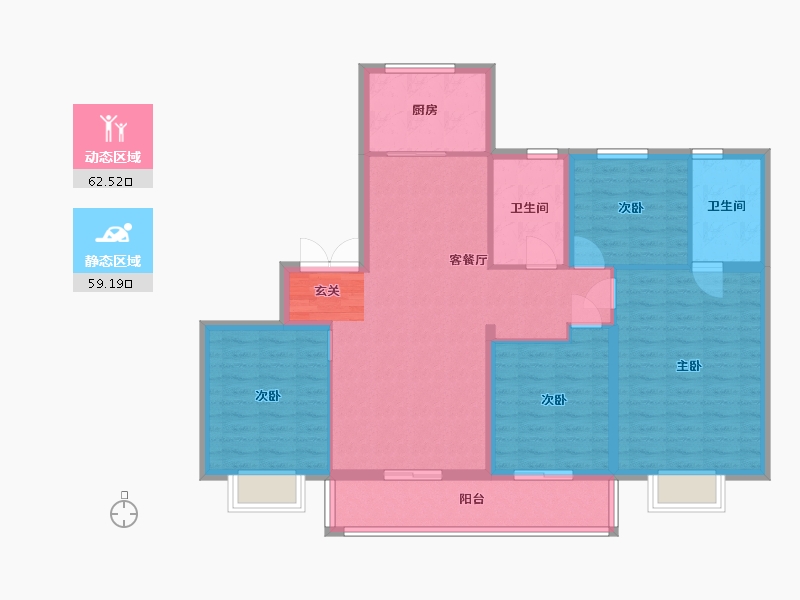 浙江省-宁波市-长粼府-109.92-户型库-动静分区