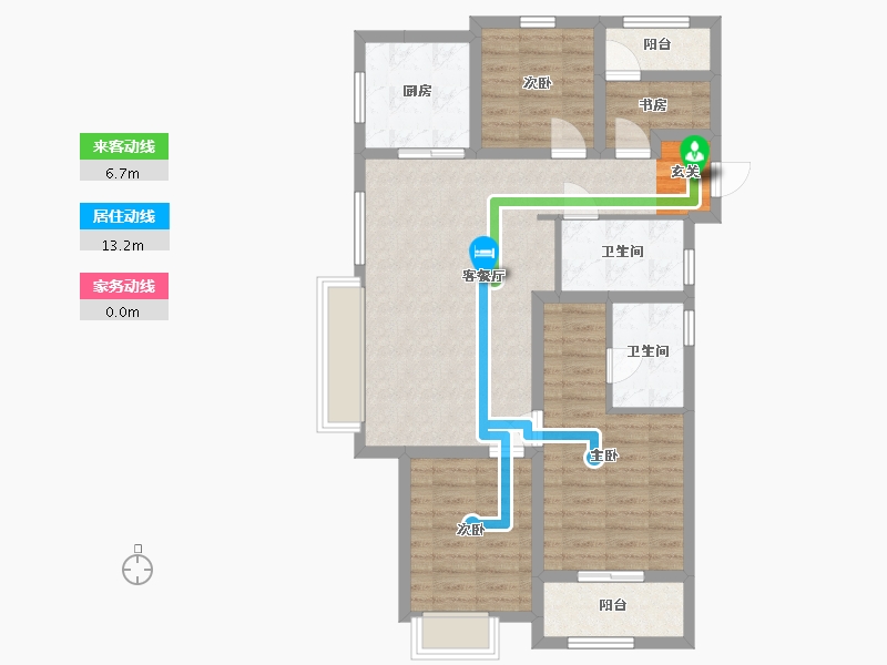 重庆-重庆市-万科滨河道-87.25-户型库-动静线