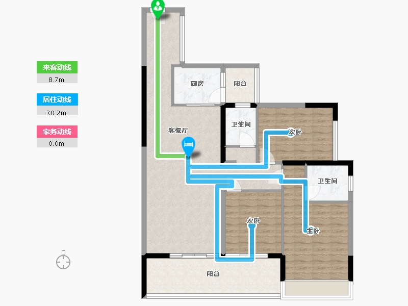 广东省-惠州市-康顺金碧湾-111.01-户型库-动静线