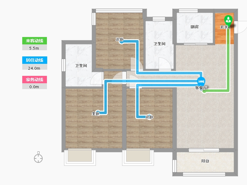 安徽省-合肥市-中南・樾府-86.41-户型库-动静线