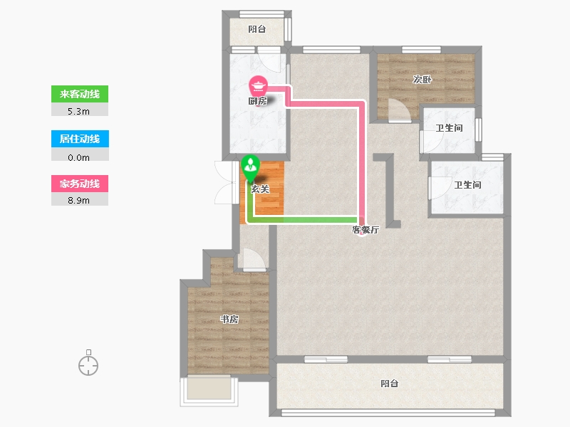 安徽省-合肥市-城建琥珀东华府-109.83-户型库-动静线