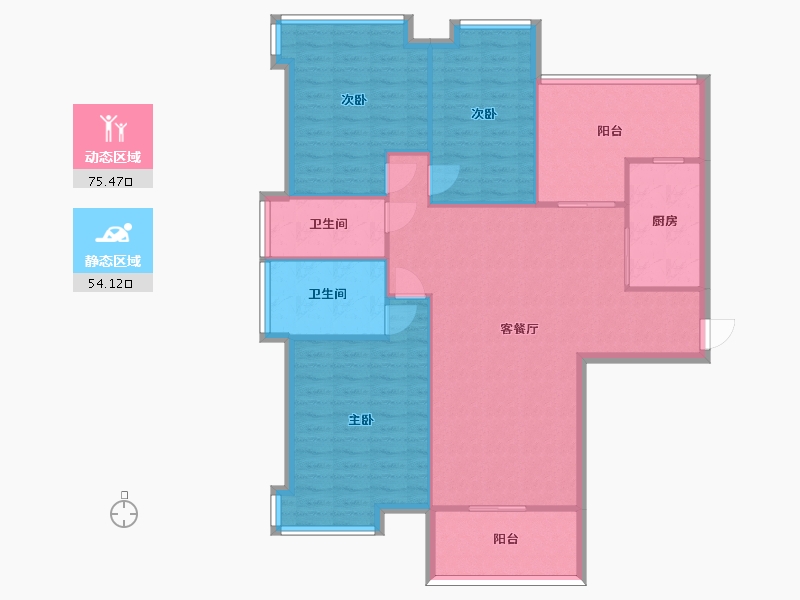 广东省-广州市-广州雅居乐花园-119.02-户型库-动静分区