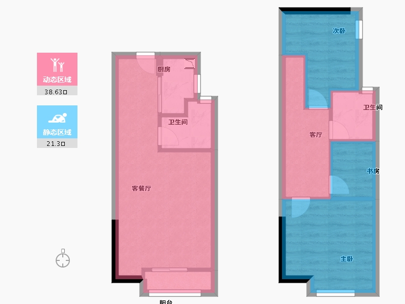 福建省-福州市-铂景湾-51.99-户型库-动静分区