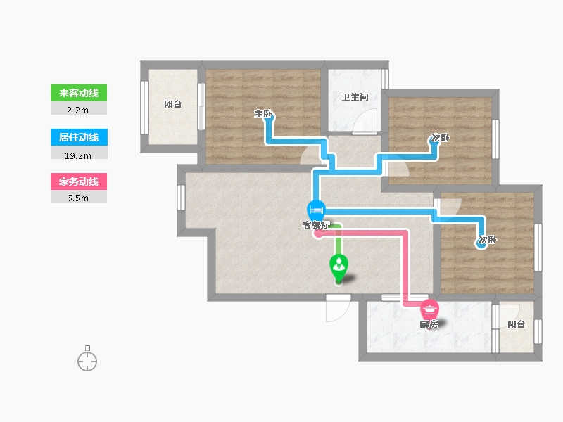 河南省-商丘市-盛世名门-76.60-户型库-动静线