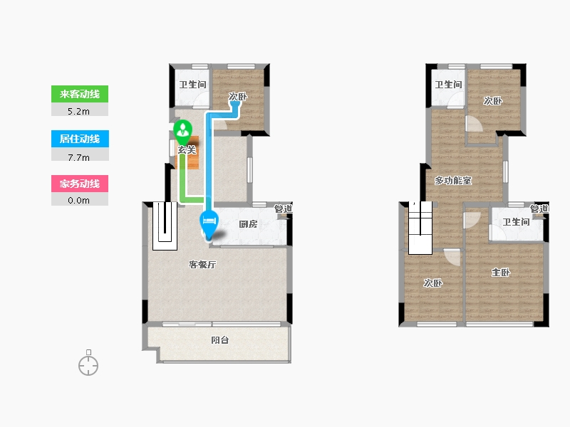 福建省-漳州市-李白的院子-130.46-户型库-动静线